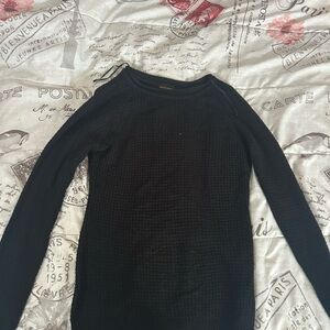 Ambiance Black Knit Sweatshirt